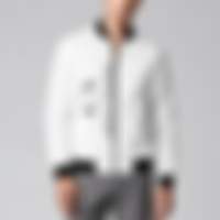 Two-Tone Track Jacket with Contrast Zipper