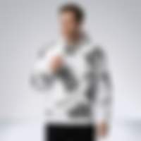 Burberry All-Over Logo Print Hoodie White